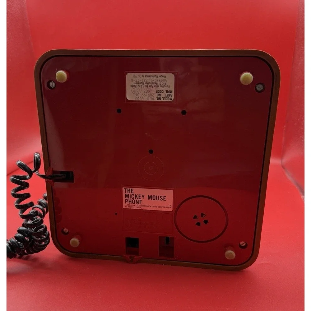 Disney Standing Mickey Mouse Rotary Dial Telephone Desk Phone 1976 Landline 15